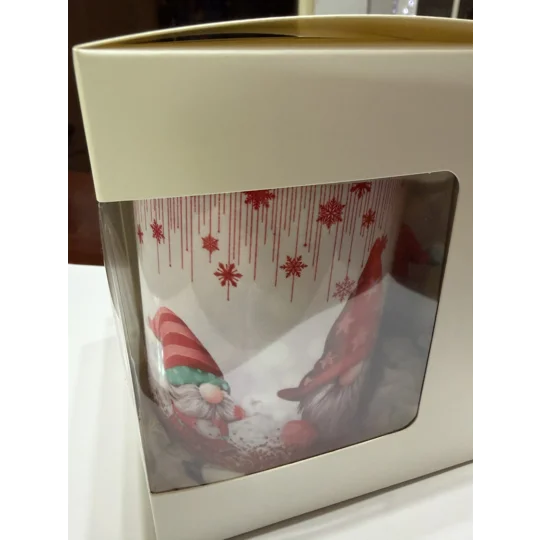 Personalised Scandi Christmas Gnome Mug & Coaster Set UK