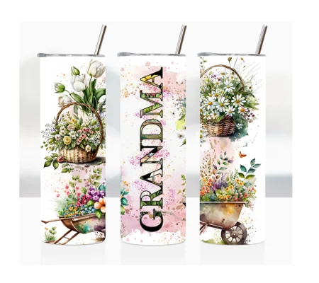 Tumbler Cup UK - Grandma - Blooming Heritage