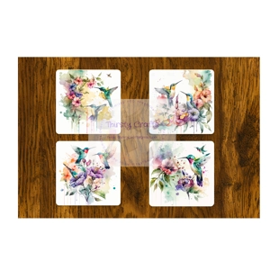Hummingbirds Coasters   Set of 4