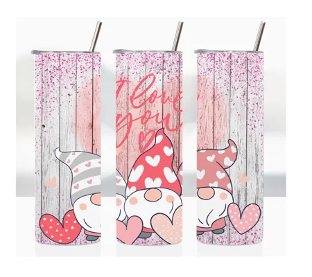 Tumbler Cup UK - I Love You - Gnomes
