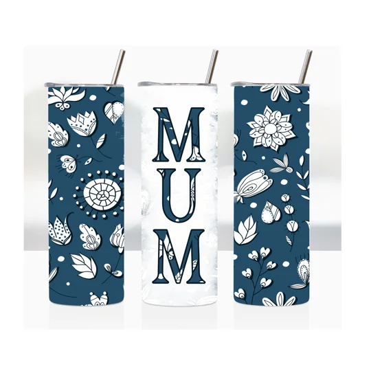 What sets our 20oz Skinny Tumbler apart is its sublimation printed 'Mum' design. The vibrant and eye-catching print adds a personal touch to your tumbler, making it a great gift for all the amazing mums out there
