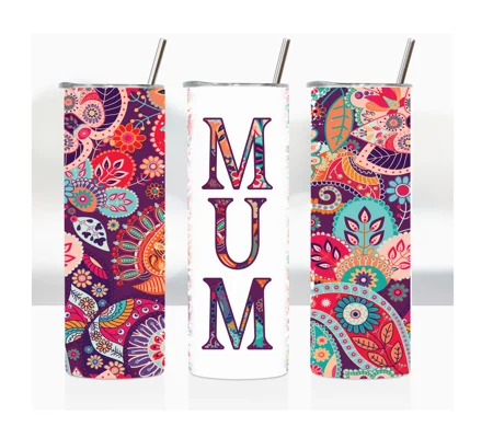 Tumbler Cup UK - Mum with Paisley Pattern
