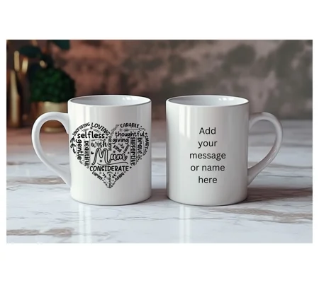 Mum Heart Affirmations Personalised Mug