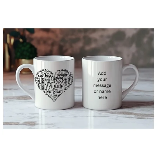 Mum Heart Affirmations Mug