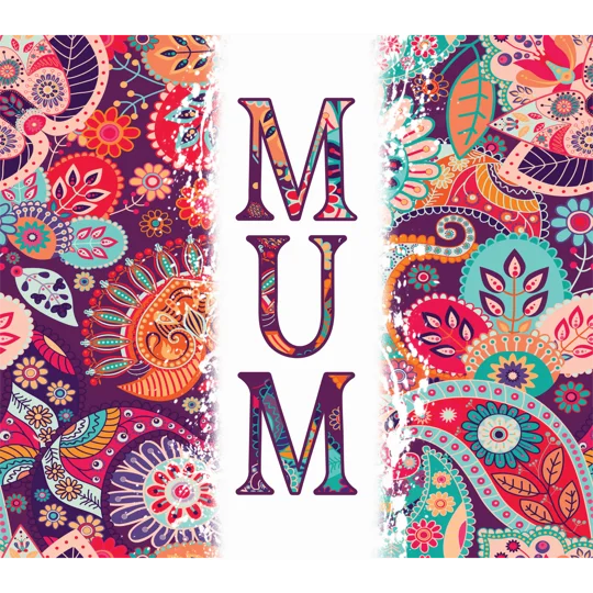 Tumbler Cup UK - Mum with Paisley Pattern