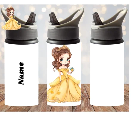 Personalised Drink Bottle UK - Majestic Daffodil Princess