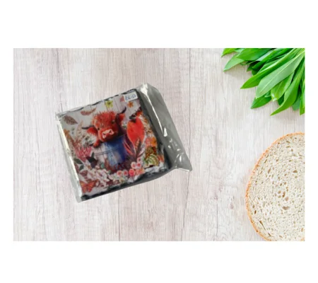 Highland Cow in Bucket - Printed Slate Coaster