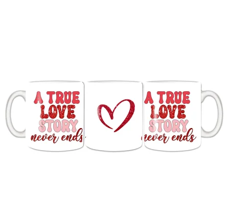 Personalised Mug UK - A True love story never ends
