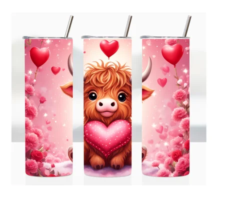 Tumbler Cup UK - Valentine Highland Cow