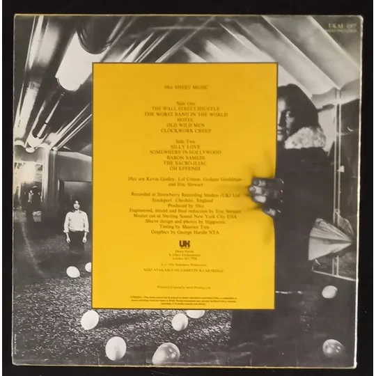 10CC - Sheet Music back cover