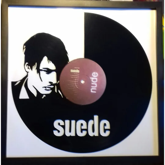 Suede Art on Vinyl Record Artwork original photo