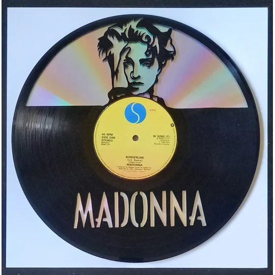 Madonna Art on Vinyl Wall Decoration Portrait original photo plus dvd background