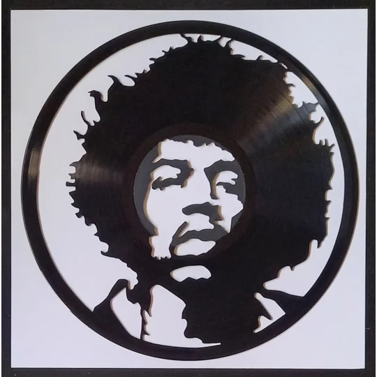 Jimi Hendrix Vinyl Portrait Wall Decoration original photo
