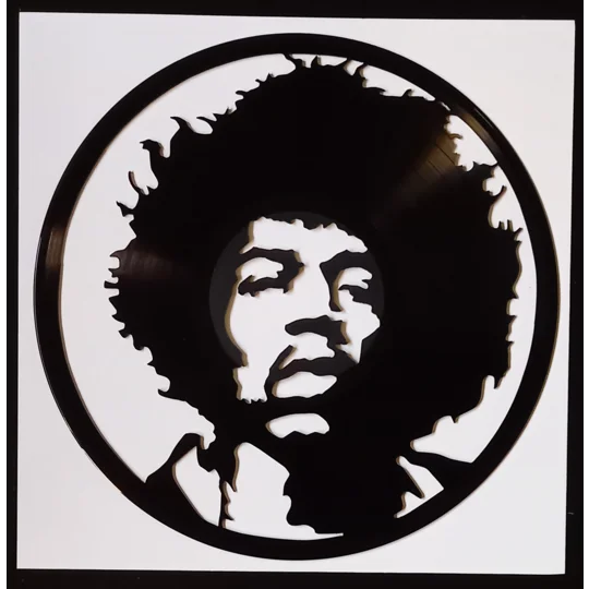 Jimi Hendrix Vinyl Portrait Wall Decoration original photo