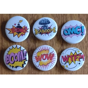 Comic Button Badges 001