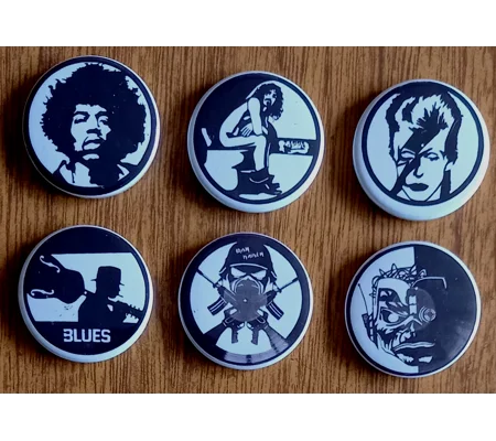 Portrait Pin Badges oo8