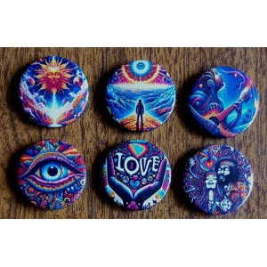 Psychedelic Pin Badges 013