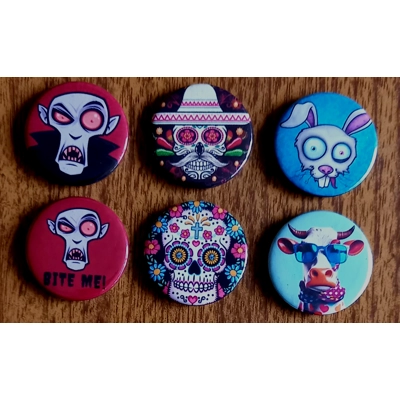 Various Fun Pin Badges ..