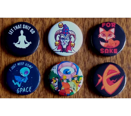 Various Fun Pin Badges 015