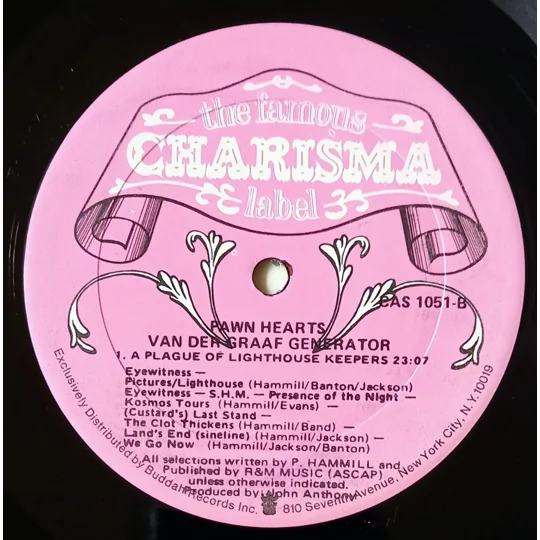 Van Der Graaf Generator - Pawn Hearts label