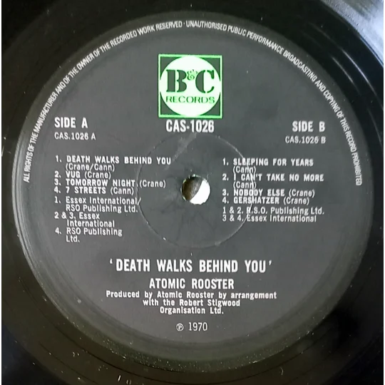 Atomic Rooster - Atomic Rooster label