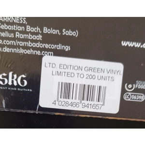 Darkness - Over and Out (Limited edition green vinyl)