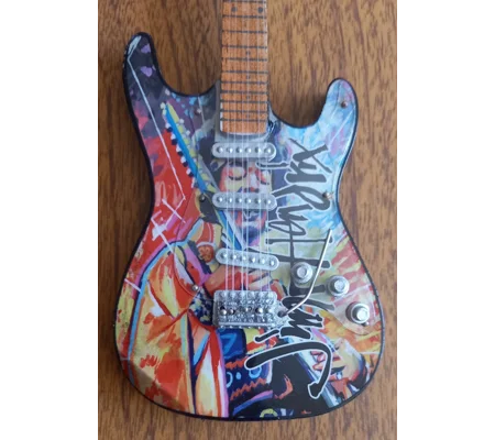 Jimi Hendrix Miniature Electric Guitar Handcrafted Display Model