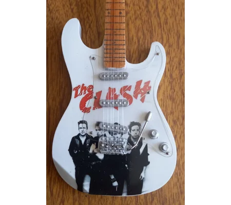 The Clash Miniature Electric Guitar with Display Stand