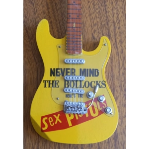 Sex Pistols Miniature Electric Guitar – 24cm Punk Rock Display Collectible with Stand