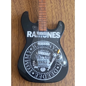 Ramones Miniature Electric Guitar Punk Rock Display Model with Stand