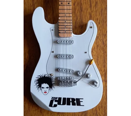 The Cure miniature electric guitar replica