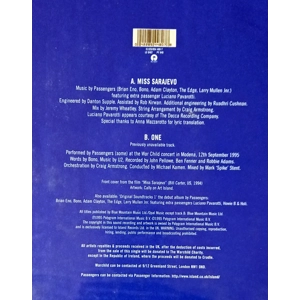 Passengers – “Miss Sarajevo” (7" Vinyl + Poster)