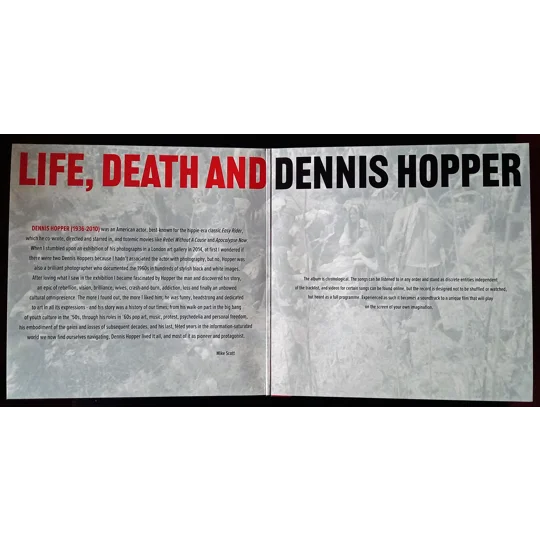 Life, Death & Dennis Hopper is Mike Scott’s ambitious 25-song concept album that traces the life, myth and music of Dennis Hopper. Spanning cinematic folk, blues and rock vignettes, the record features a rollcall of guest artists (including Steve Earle, Bruce Springsteen, Fiona Apple and Taylor Goldsmith) and moves between short, punchy narratives and widescreen arrangements.