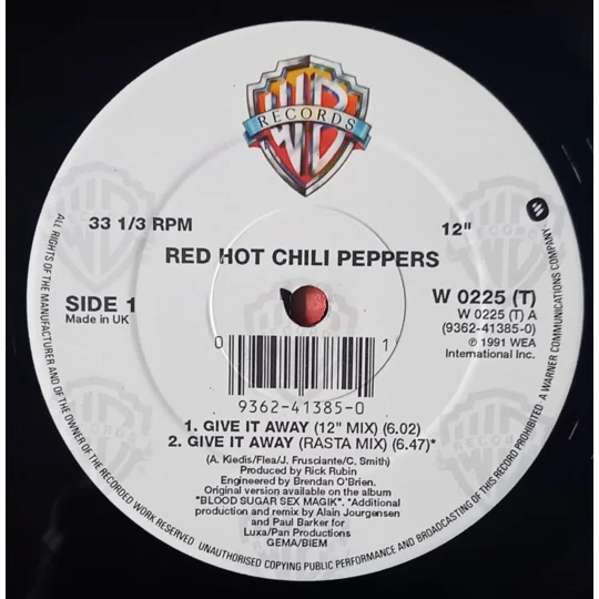 Give It Away is the breakthrough single that propelled Red Hot Chili Peppers into global prominence, taken from the era-defining album Blood Sugar Sex Magik. Driven by Flea’s funk-heavy bassline and John Frusciante’s sharp guitar work, the track became a defining moment of early 90s alternative rock.