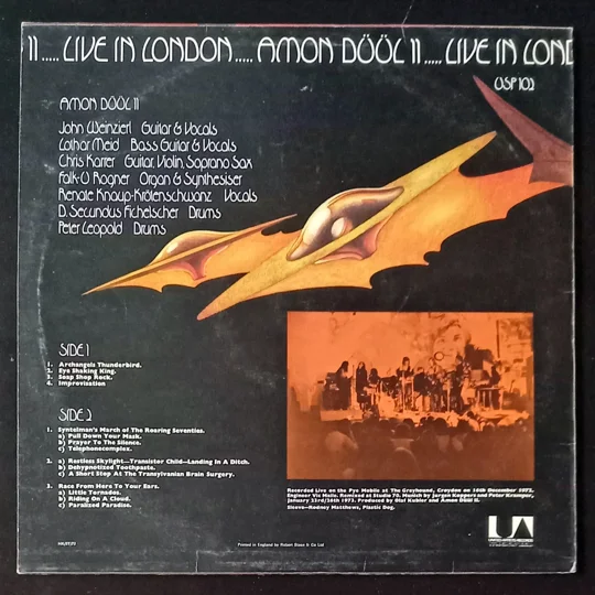 Live In London captures Amon Düül II at their most raw and uncompromising, recorded during their explosive early-70s period when the band stood at the forefront of the German Krautrock movement.
