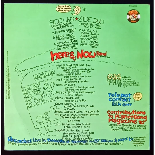 Live Floating Anarchy 1977 captures a historic live performance from Planet Gong, the spirited collaboration between Daevid Allen, Gilli Smyth and members of the psychedelic space-rock/free-festival outfit Here & Now.