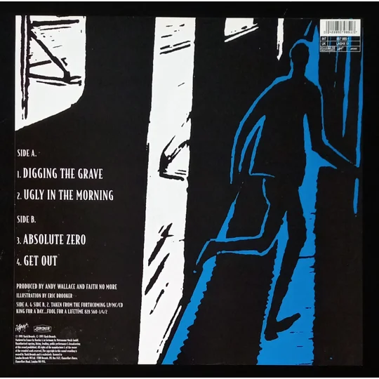 This limited edition blue vinyl 12″ pressing is one of the most sought-after formats of the release, combining exclusive mixes with striking colour vinyl, making it a key collector’s item for Faith No More fans.