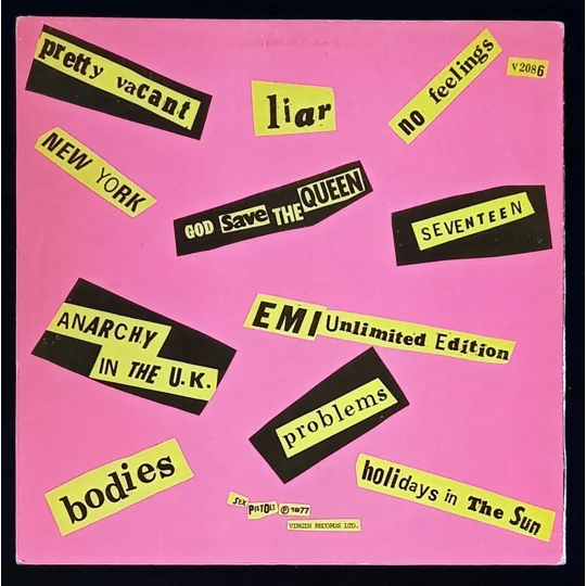 Released in 1977, Never Mind The Bollocks is the defining statement of British punk and one of the most influential albums of all time. Raw, confrontational and unapologetic, it captured the Sex Pistols at the height of their short but explosive impact, featuring era-defining tracks such as Anarchy In The UK, God Save The Queen and Pretty Vacant.