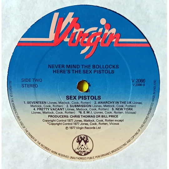 Released in 1977, Never Mind The Bollocks is the defining statement of British punk and one of the most influential albums of all time. Raw, confrontational and unapologetic, it captured the Sex Pistols at the height of their short but explosive impact, featuring era-defining tracks such as Anarchy In The UK, God Save The Queen and Pretty Vacant.