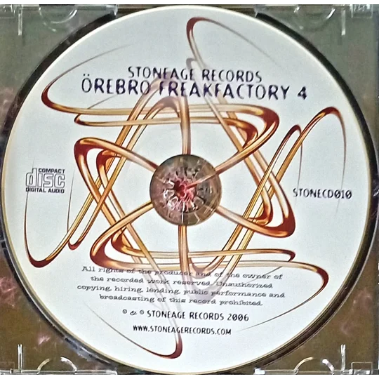 VA – Örebro Freakfactory 4 CD is a Swedish psychedelic trance compilation released on Stoneage Records as part of the Örebro Freakfactory series. This fourth instalment gathers a strong selection of underground psy-trance producers delivering twisted, high-energy tracks with a playful edge and darker experimental undertones. The compilation moves through driving basslines, surreal sound design, and psychedelic atmospheres typical of the Scandinavian psy scene in the mid-2000s. A solid collector piece for fans of underground trance compilations and niche European label output.
