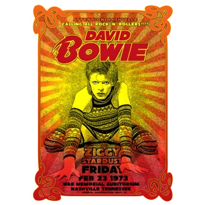 David Bowie T-shirt Tour Poster Ziggy