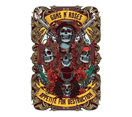G N R T-shirt printed Tour poster