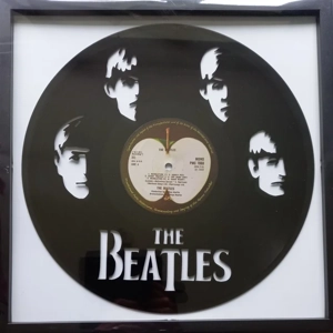 Beatles with the Beatles Record Portrait
