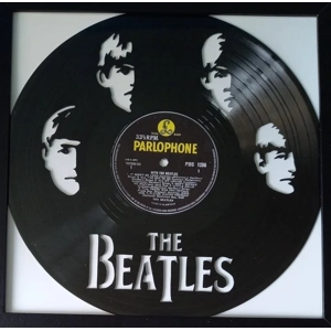Beatles with the Beatles Record Portrait