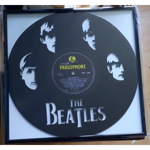 Beatles with the Beatles Record Portrait