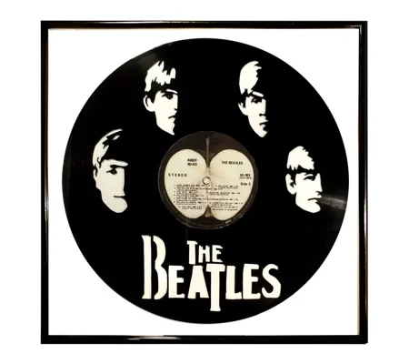Beatles with the Beatles Record Portrait