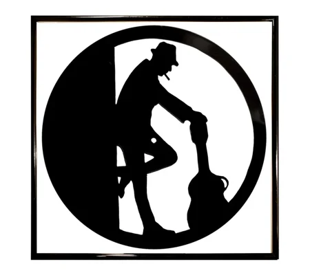 Blues Folk Man Portrait Wall Decoration