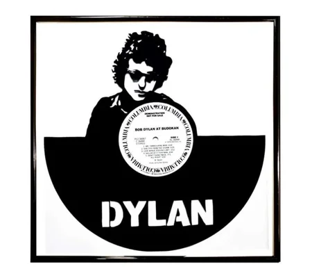 Bob Dylan Art on Vinyl Wall Decoration