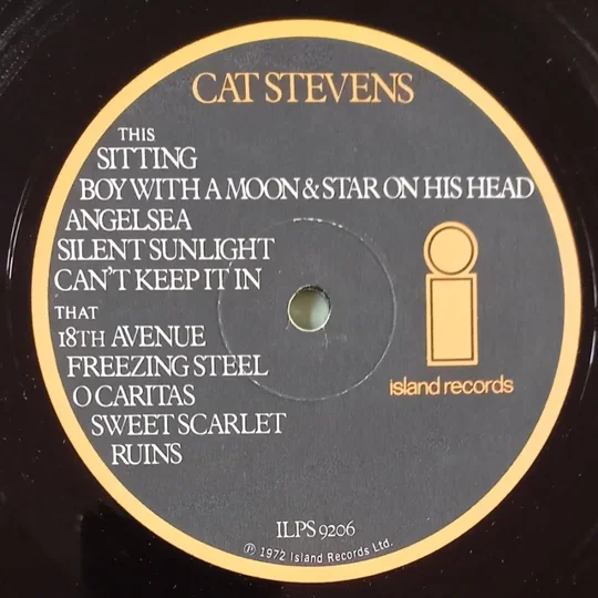 Cat Stevens - Catch Bull At Four record label