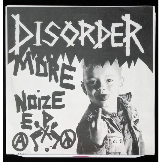 Violent World + More Noize EP brings together key moments from the legendary UK hardcore punk band Disorder, originally formed in Bristol in 1980 and known for their raw, noisy, no-compromise approach to punk.